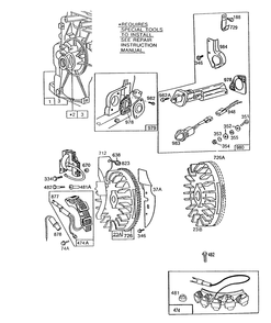 Oil Gard, Flywheels, Elect. Diagram and Parts List for 130202-1820-XX  Briggs and Stratton Engine